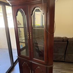 Wood Light up Corner Shelf