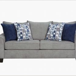 New Sofa And Loveseat 2 PCs Gray