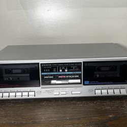VNTG Sanyo RD-W40D Stereo Dubbing Dual Cassette Deck⭐️READ