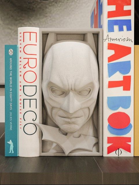 Batman Book Nook Bookend Fantasy Horror Decor Literature Halloween