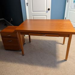 IKEA Office Desk & File Cabinet 