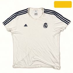 Adidas Real Madrid Three-Stripe T-Shirt Size XL