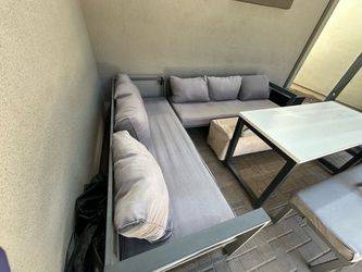 Outdoor sectional set 6-8 seat