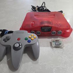 Nintendo 64 Console (Re-shell)With Controller And Memory Card