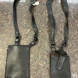 Baigio Vintage Leather Cellphone Fanny Pack/shoulder Bag