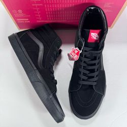 Vans Sk8-Hi Black Suede High Top Skate Shoe Sneakers Men Size 11
