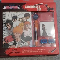 Bleach Stationary Set Sketch Pad Pen Clips Sticky New Package 