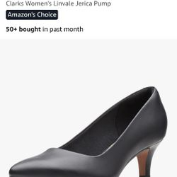 CLARK'S BLACK LEATHER HEELS