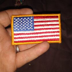 Military Iron On American Flag