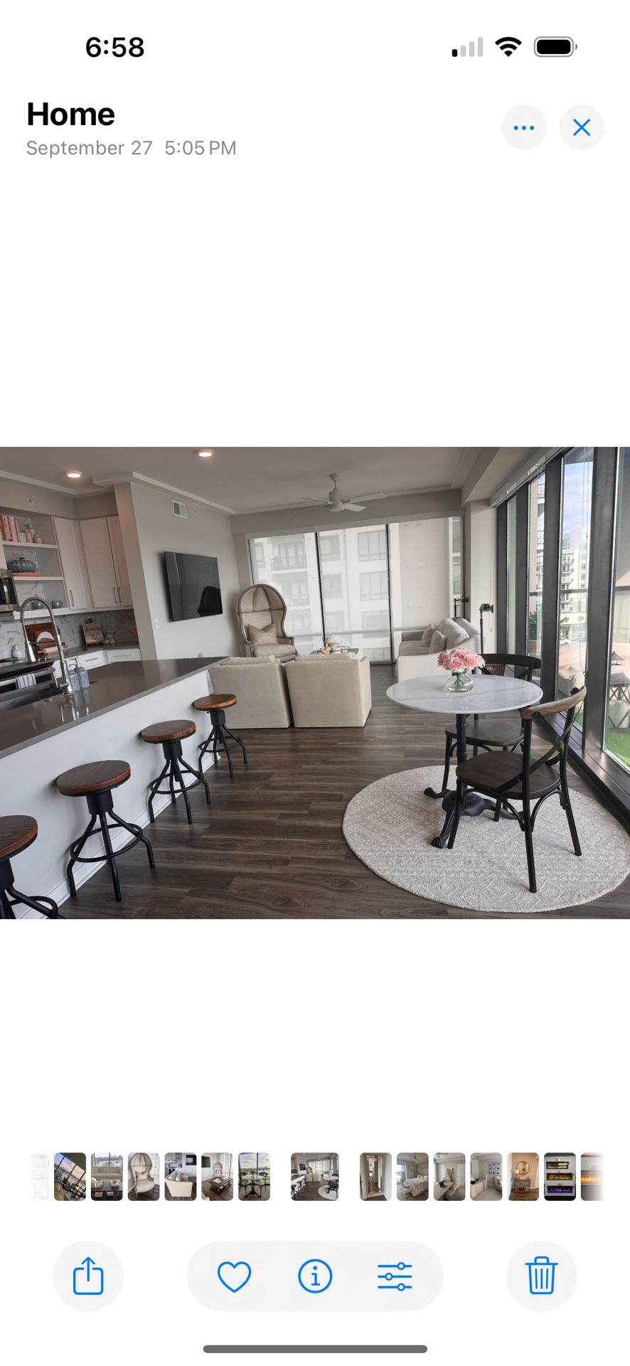 4 Wood And Metal Stools