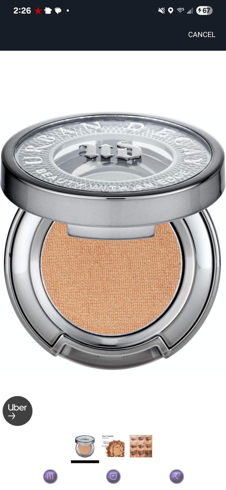 NEW WITHOUT BOX Urban Decay Eyeshadow In Shade Half Baked Golden Bronze Full Size 0.05 Oz