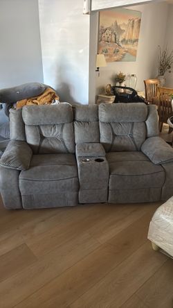 Gray reclinable couches