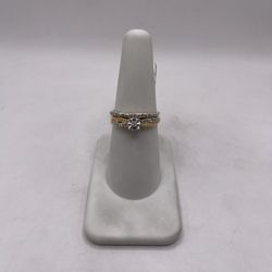 14kt Gold Duo Diamond Engagement Style Ring Set