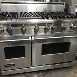 Viking 48”Wide All Gas Range Stove Stainless Steel 