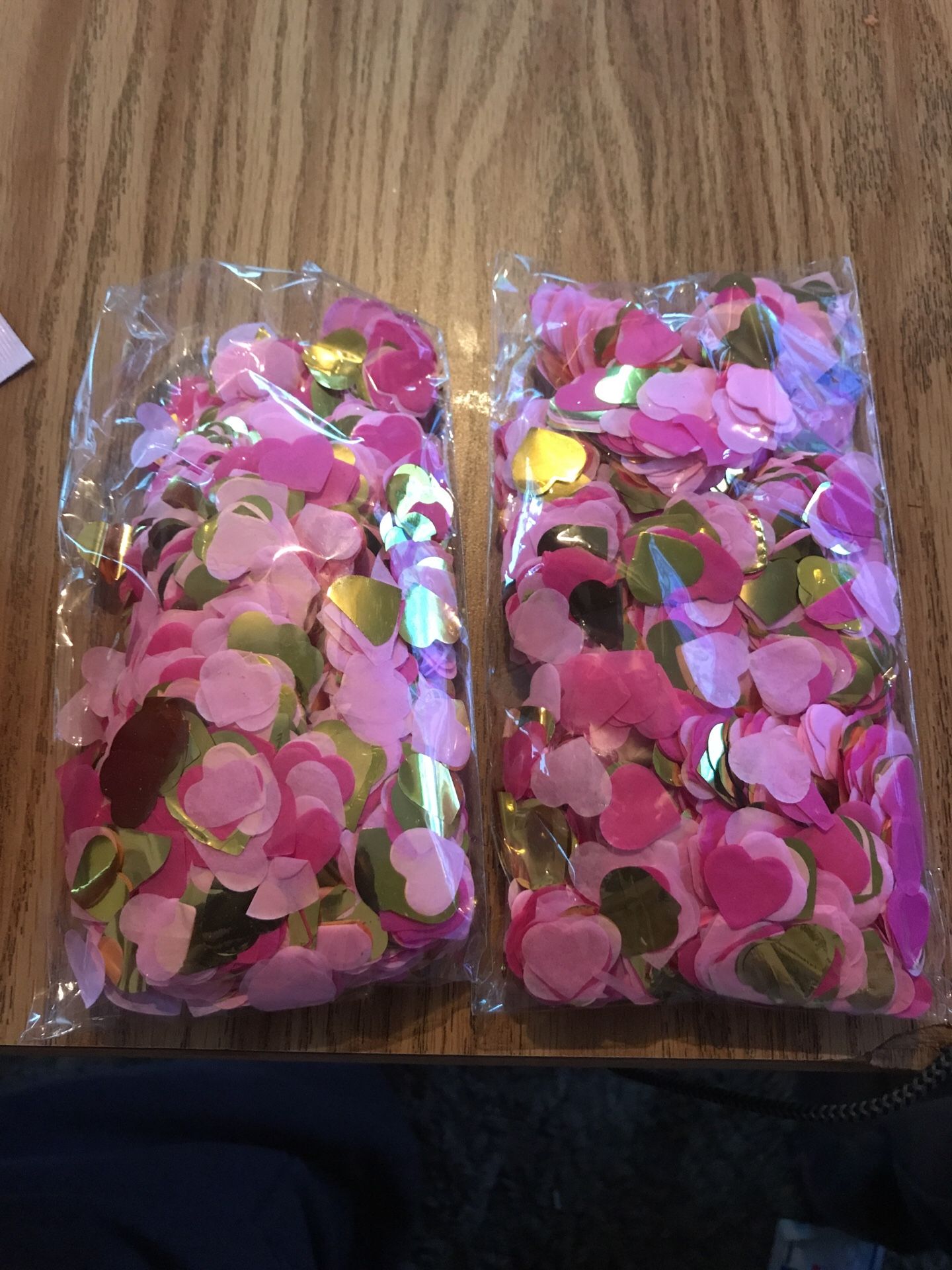 Gender reveal confetti kits, you can get the giant balloons to fill at Walmart or party city