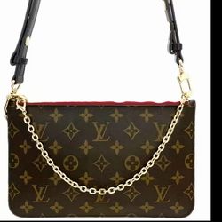 Louis Vuitton classic Monogram clutch shoulder  handbag