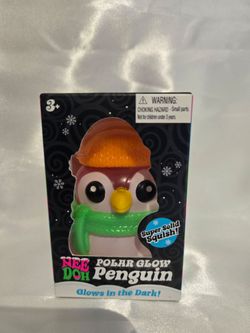 Nee Doh Polar Glow Penguin Squish Toy