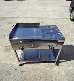 plancha 20 × 24 con tres compartimientos para mantener la comida caliente con manguera incluida