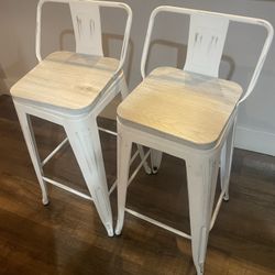 Barstools Rustic White