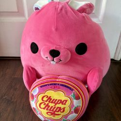 Snackles Chupa Chups Pink Bunny Plush Toy