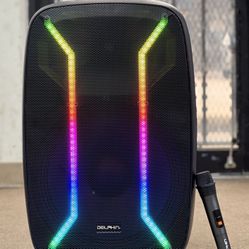 Professional Rechargeable 15" Speaker with Wireless Microphone