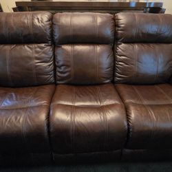 Bassett Reclining Sofa And Love Seat With USB Ports