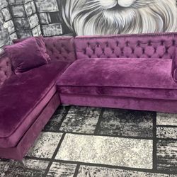 Velvet Sectional Couch 