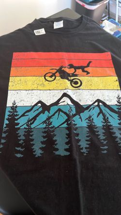 Black Dirt Bike Graphic T-Shirt