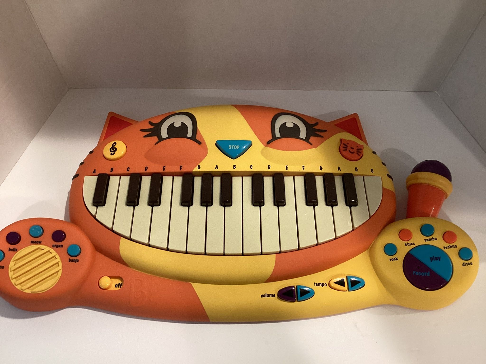 “My B. Toys Meowsic” Interactive Cat Piano Keyboard With Microphone Tested Works