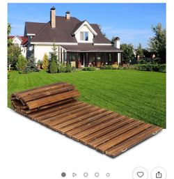 Rollable Wooden Garden Path Walkway