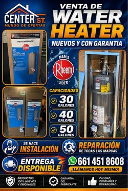 Water heater gas natural 40,40 50 Gallons available