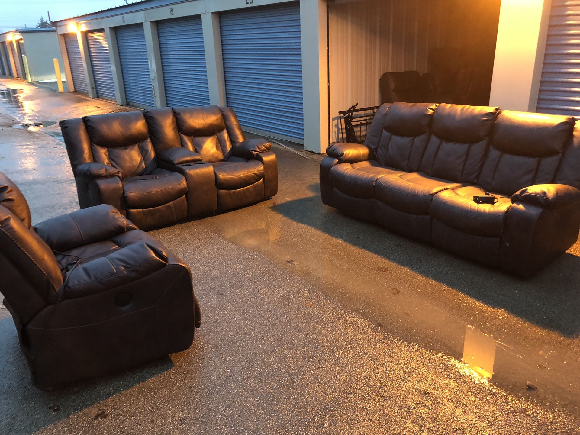 Power reclining Couch Loveseat And Chair