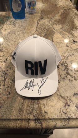 Jordan Spieth and Colin Morikawa autographed hat