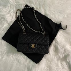 Chanel CF Grained Calfskin & Gold-Tone Metal Small Shoulder Bag