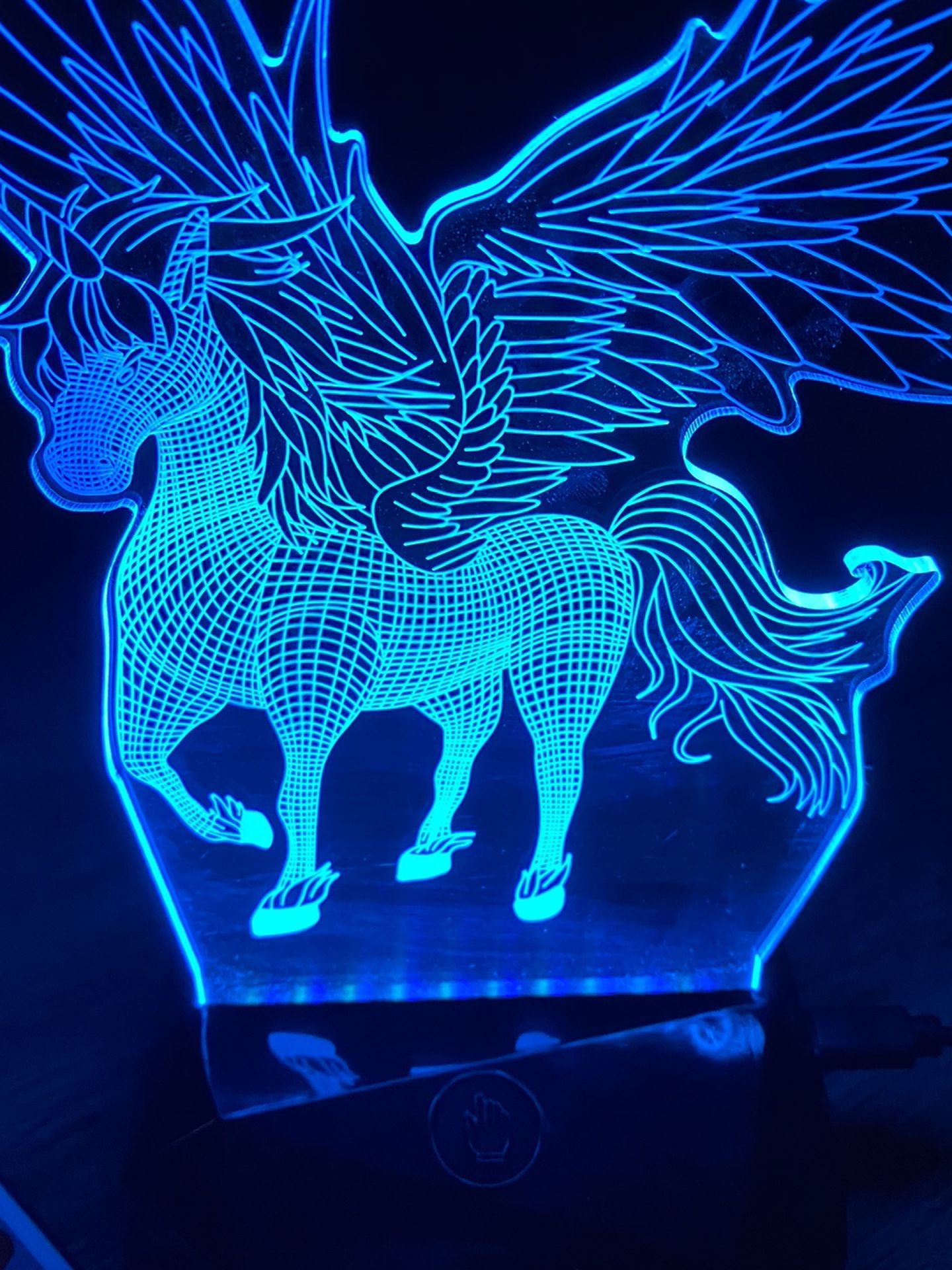 3D illusion Unicorn Lamp Light w/ remote control
