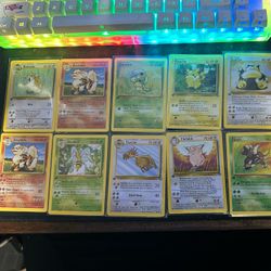 Lot of Pokémon Cards First edition NON HOLO! 