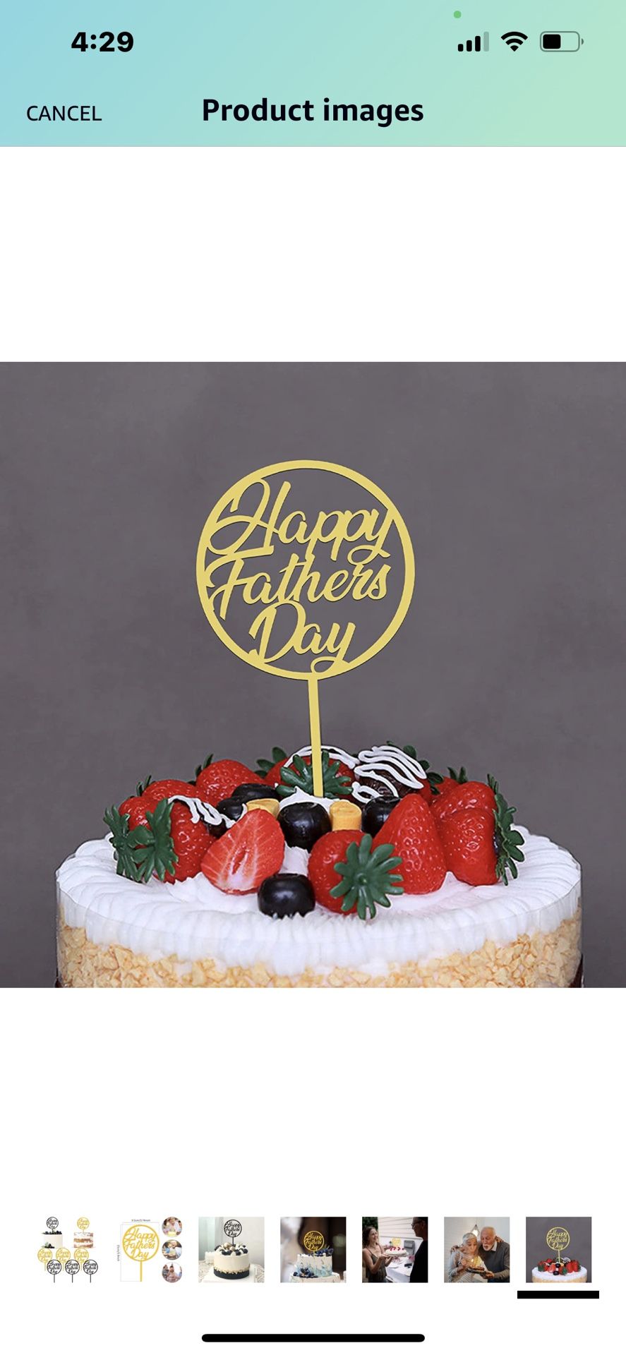 16th Happy Fathers Day Cake Topper