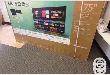 75 LG 4K smart HDTV $55 on financing for delivery six month warranty
