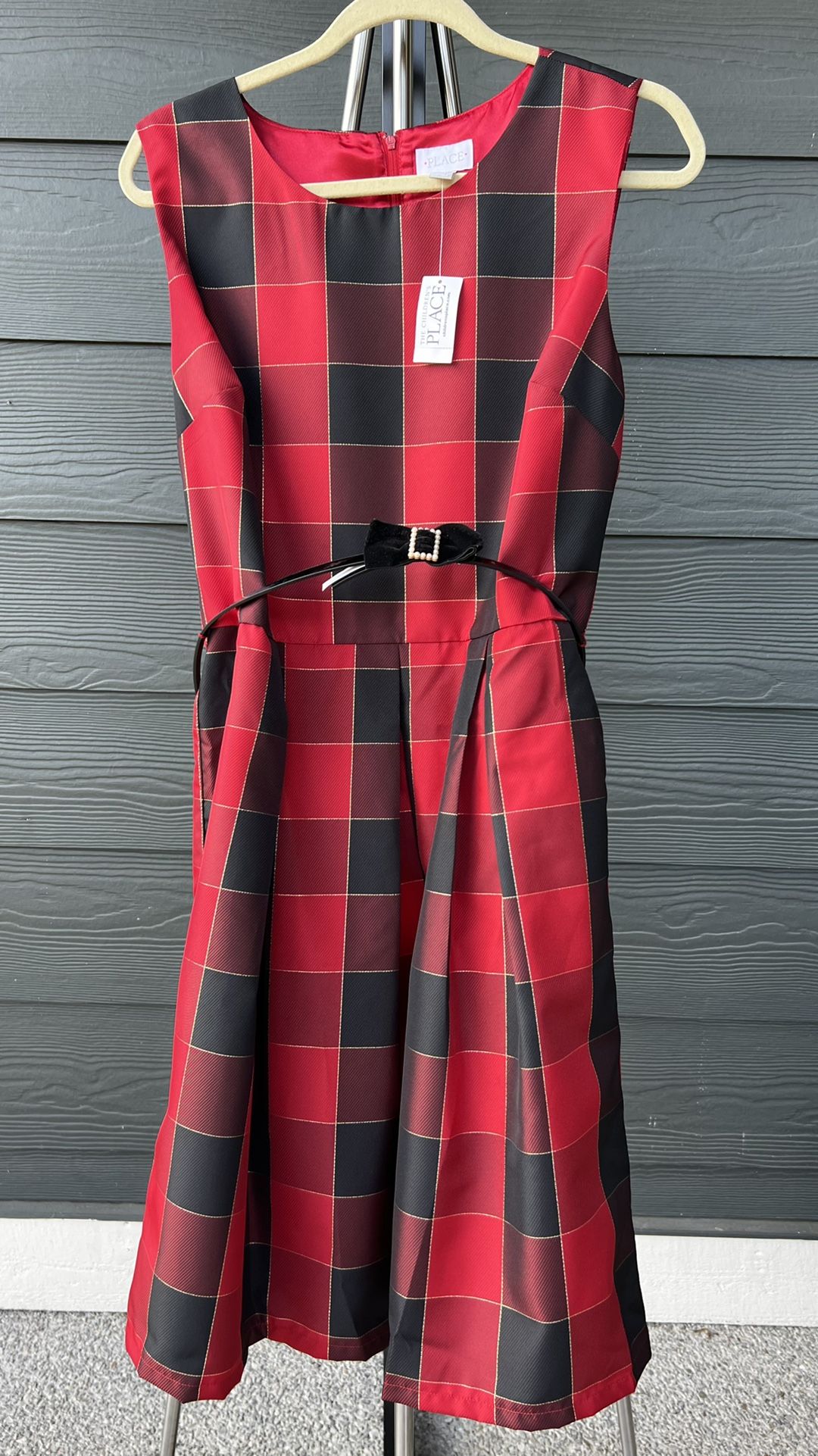 Classic Red Plaid Dress