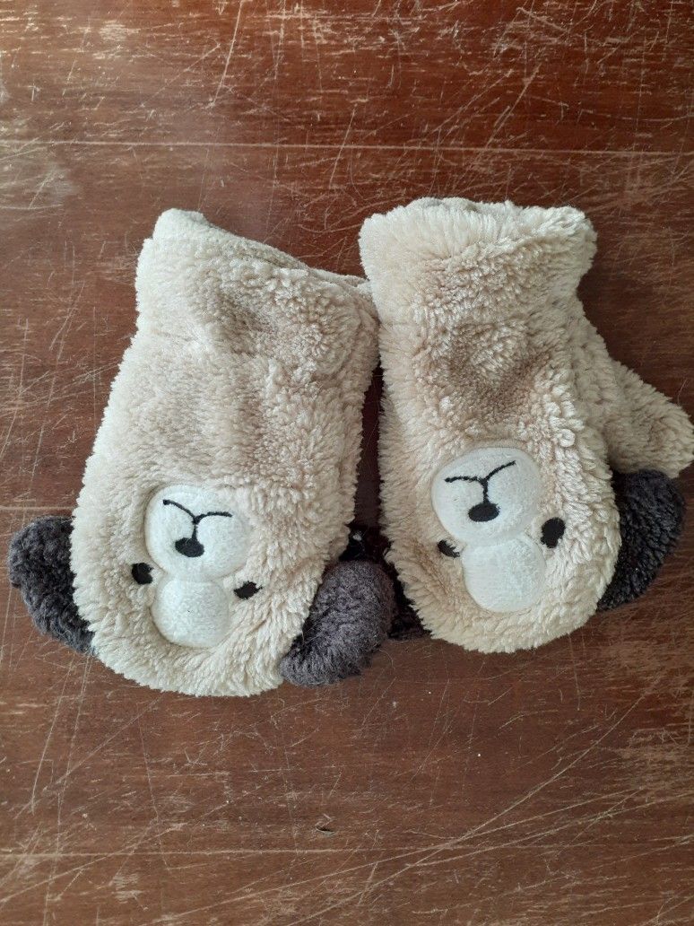 Kids Warm Puppy Mittens