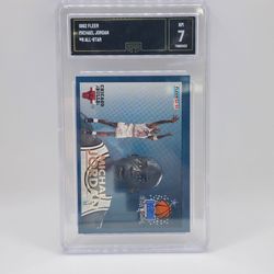 1992 Fleer Michael Jordan All-Star #6 Chicago Bulls GMA 7 NM Basketball Card