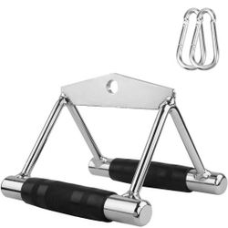 Double D Handle Cable Attachment, V Shaped Handle, Exercise Machine attachments for Gym, Strength Training for Fitness

