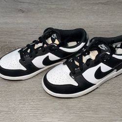 Nike Dunk Low Kids “Panda” Sneakers – Black/White – Youth Size 2.5Y