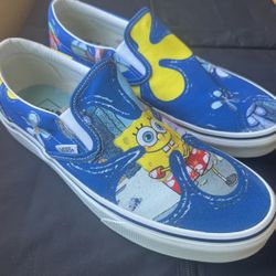 Vans x SpongeBob SquarePants Classic Slip-On AlohaBob Skate Sneakers  Men’s 10