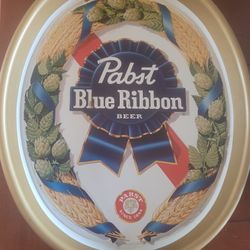 Oval Pabst Blue Ribbon Tray