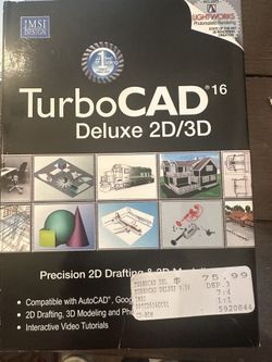 TurboCAD Deluxe 16 Graphics Software Unopened 