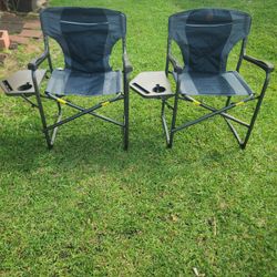 XL folding camping chairs ,heavy duty ,like new
