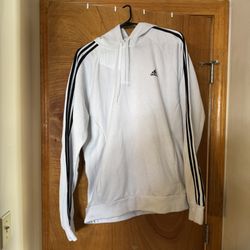 Adidas White Pullover with Black Accents