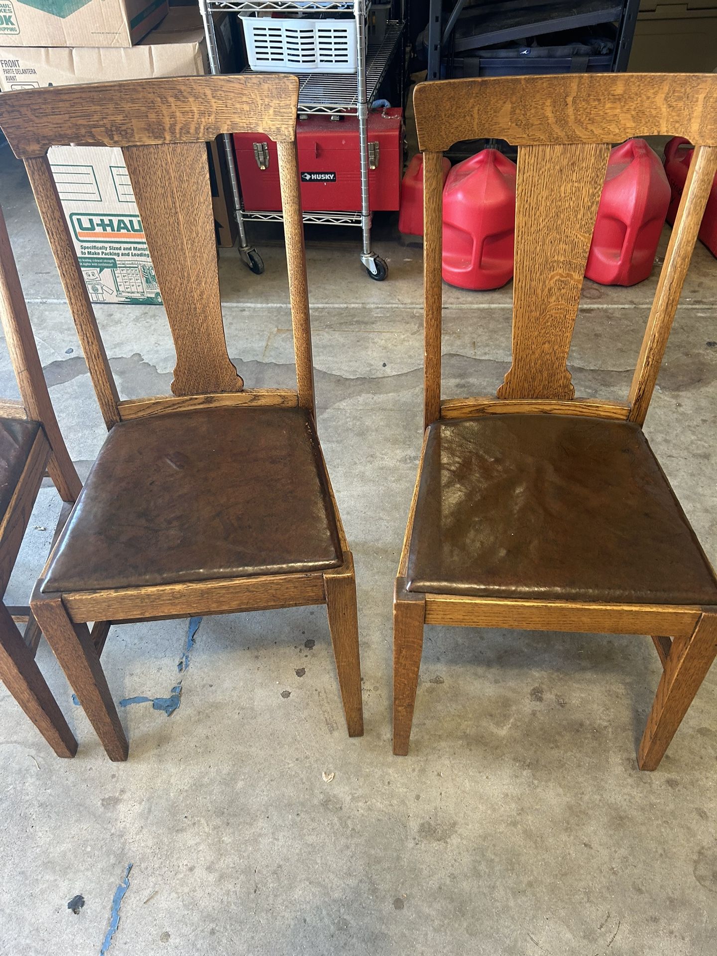 Antique Oak Table And Chairs