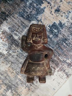 Handcrafted Mayan Pottery Statue